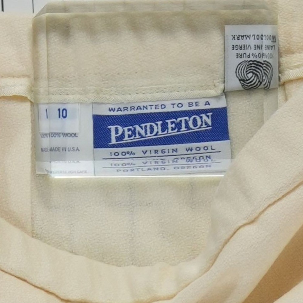 NEW Pendleton Pleated Skirt Women's Size 10 100% Virgin Wool Vintage Midi - Picture 3 of 5